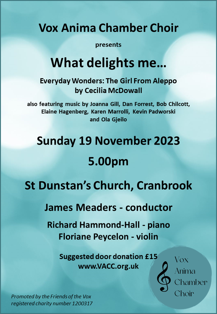 What delights me...